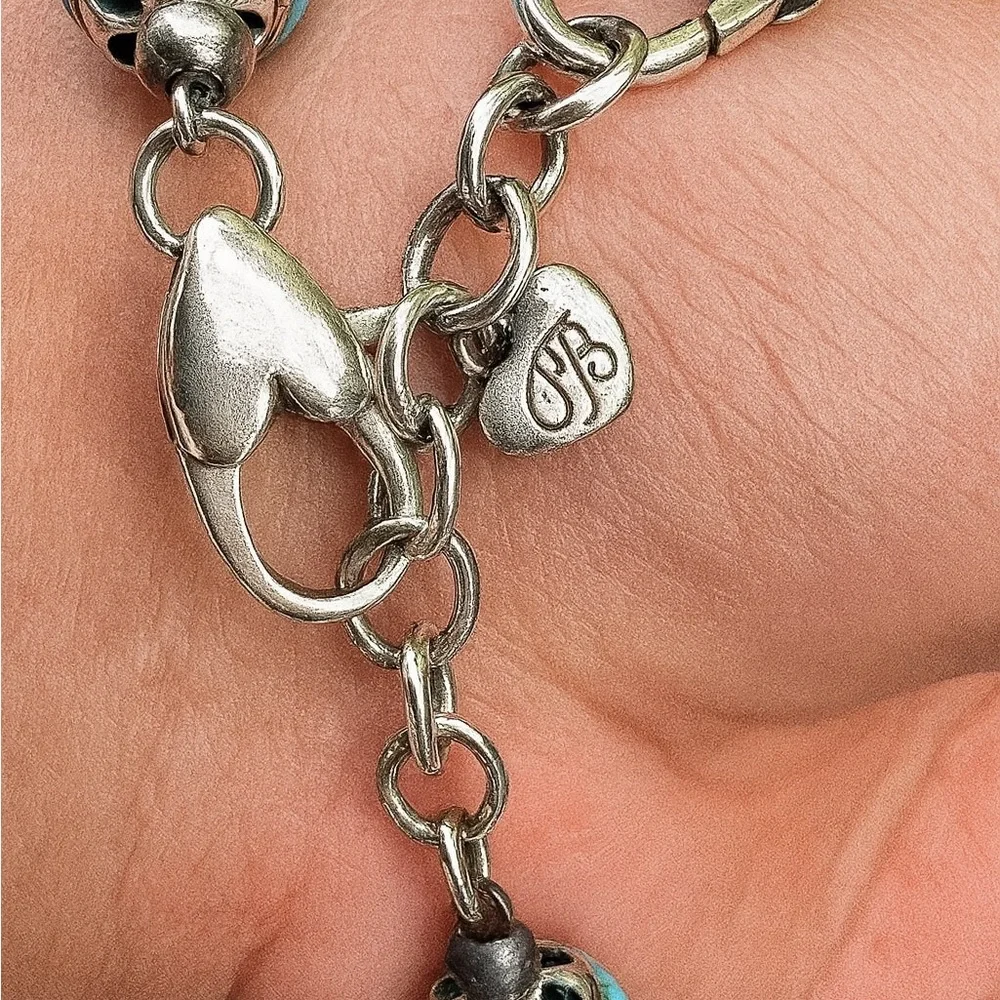 Brighton Blue and Silver Bracelet Intricate Design - Picture 5 of 6
